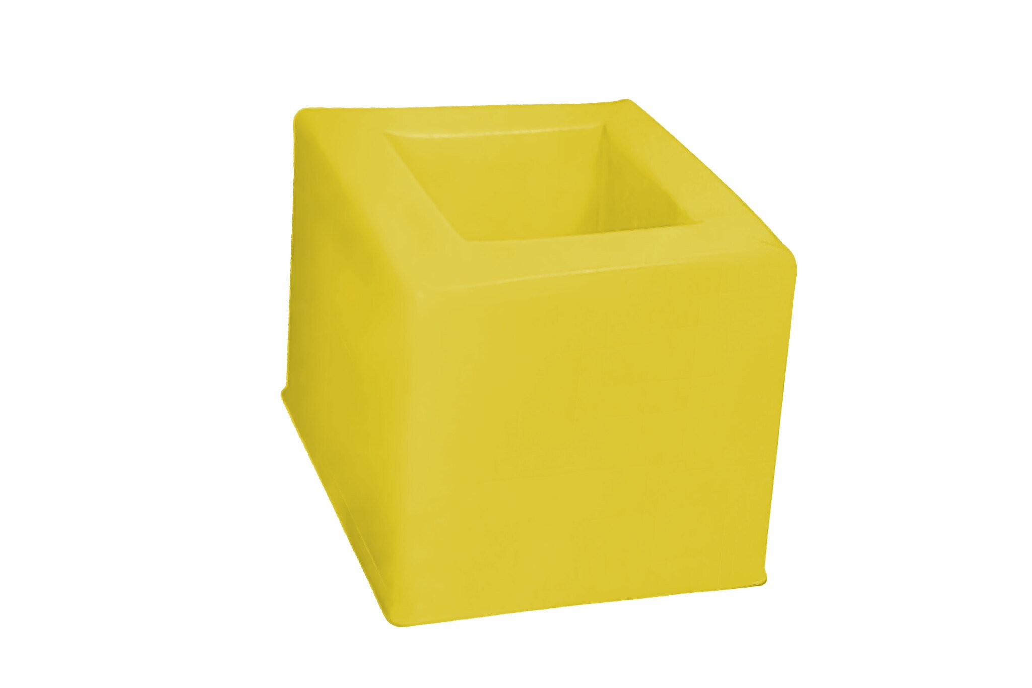 Cube de rangement jaune